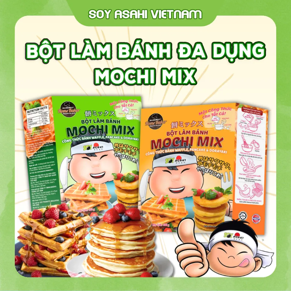 Bột làm bánh Pancake, Bánh Waffle, Bánh cá trộn sẵn